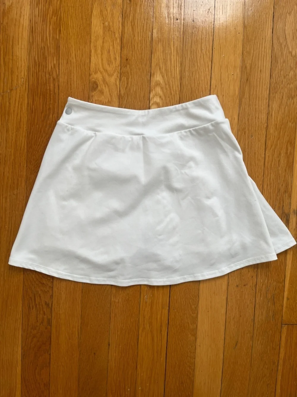 Z by Zella Girls Size L 10 / 12 White Tennis Cheer Skirt with Built in Shorts